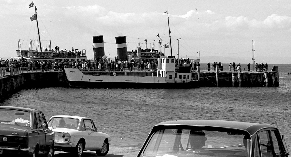 Largs ferry and the waverley at largs